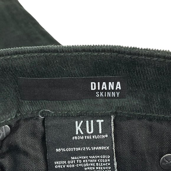 Kut From the Kloth Jeans Women's Size 14 Green Diana Skinny Mid-Rise Denim Nwt - Picture 6 of 13